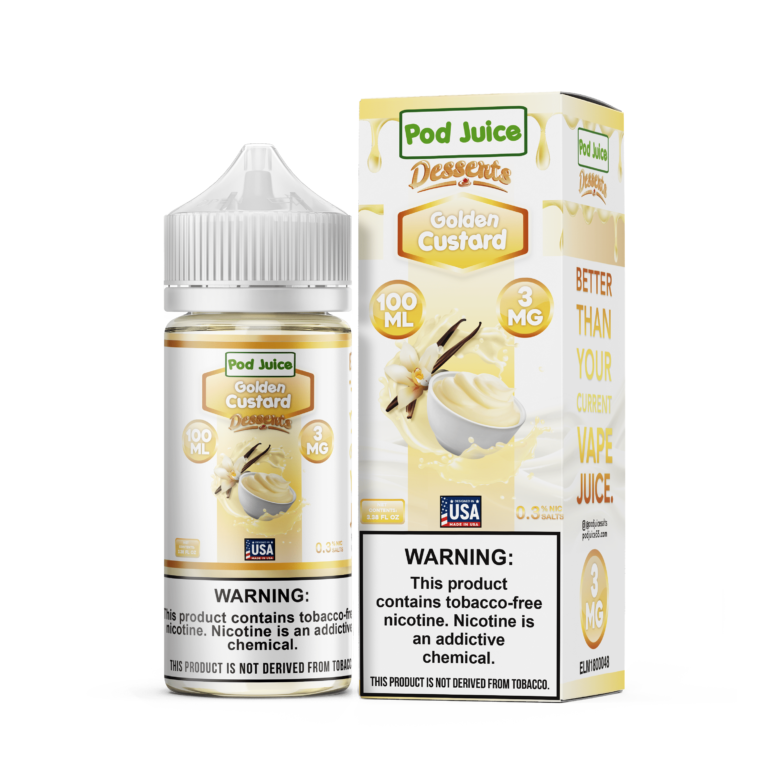 Pod Juice Desserts Golden Custard TF 100ml Vape Juice